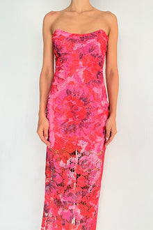 Velvet Brasso Long Dress | Pink