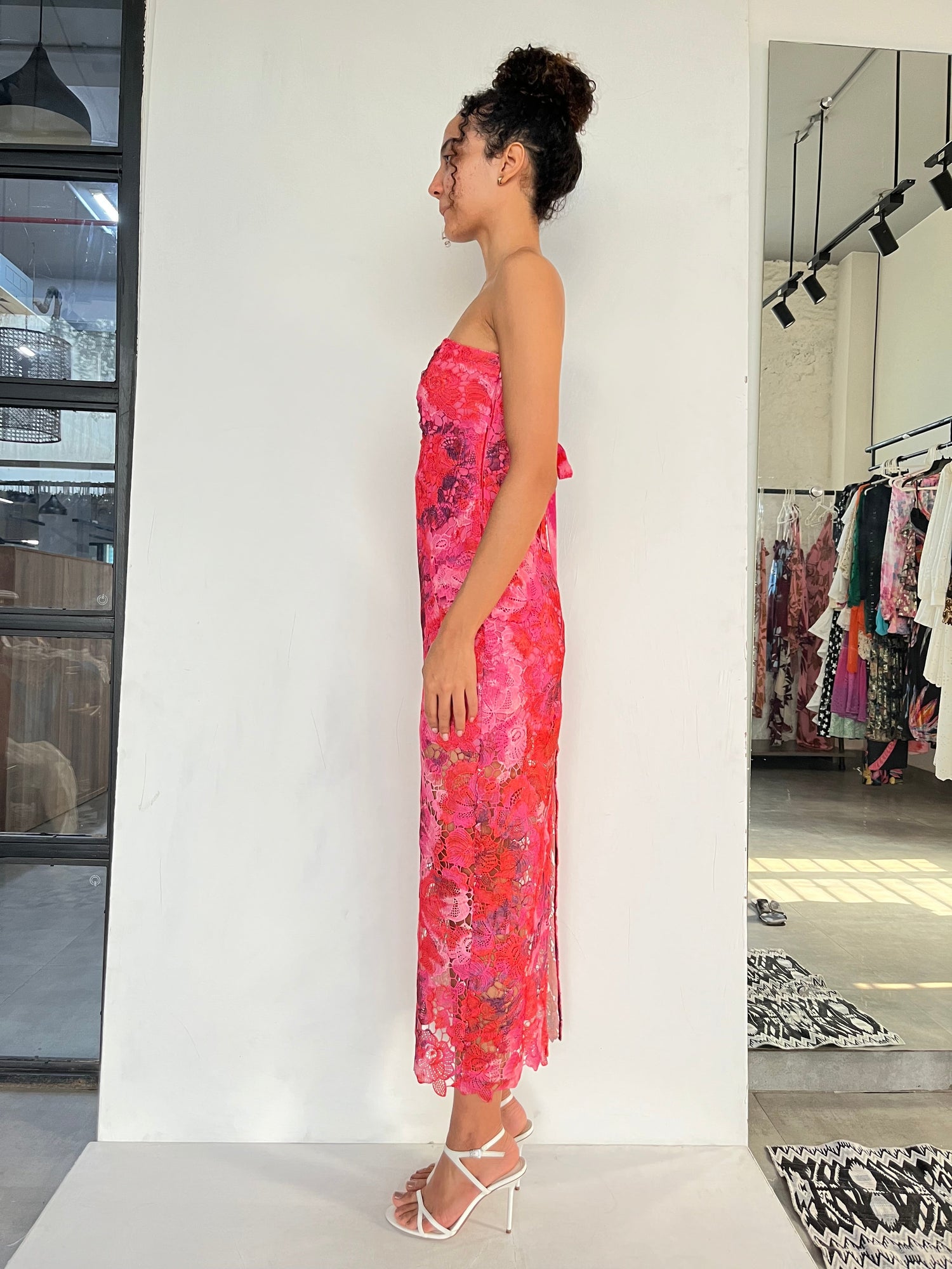 Velvet Brasso Long Dress | Pink