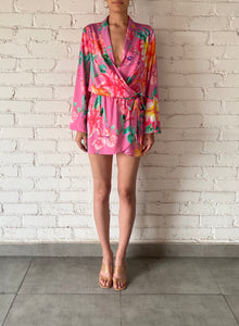 Rococo Sand | Megan Floral Mini Dress | Pink