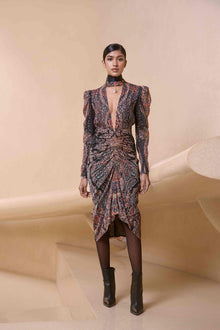 Rococo Sand | Nott Midi Dress | Black