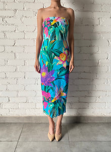Rococo Sand | Ocean Midi Dress | Turquoise Multi