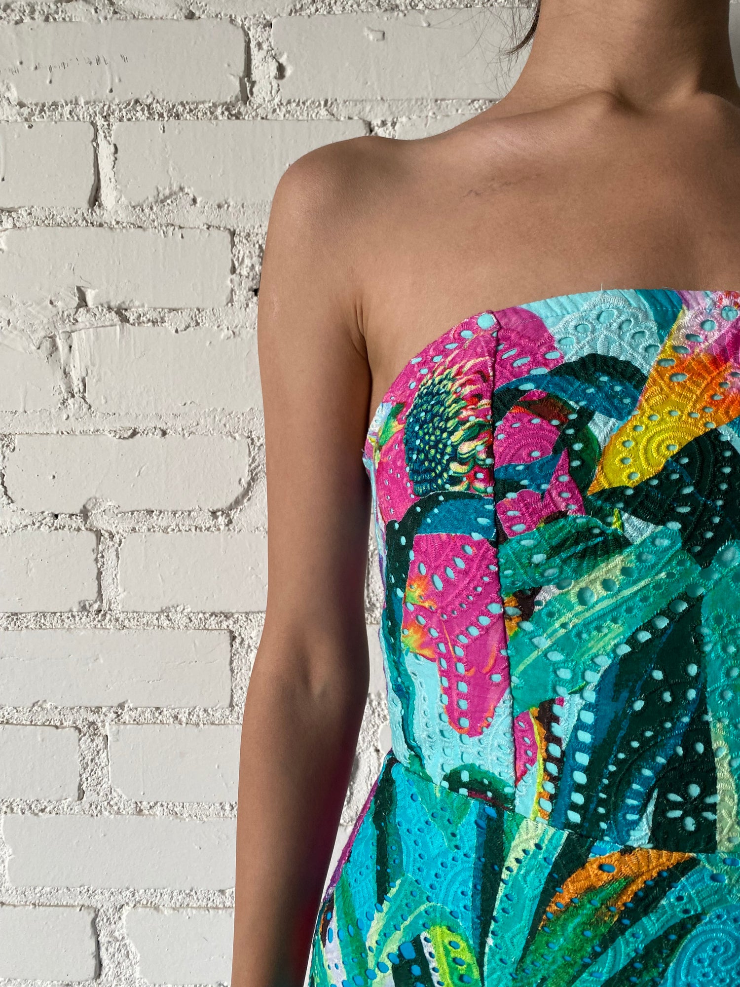 Rococo Sand | Ocean Midi Dress | Turquoise Multi