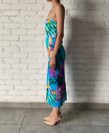 Rococo Sand | Ocean Midi Dress | Turquoise Multi