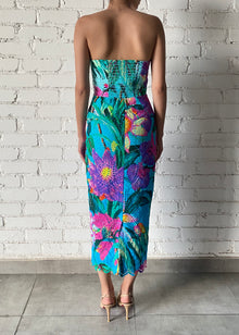 Rococo Sand | Ocean Midi Dress | Turquoise Multi