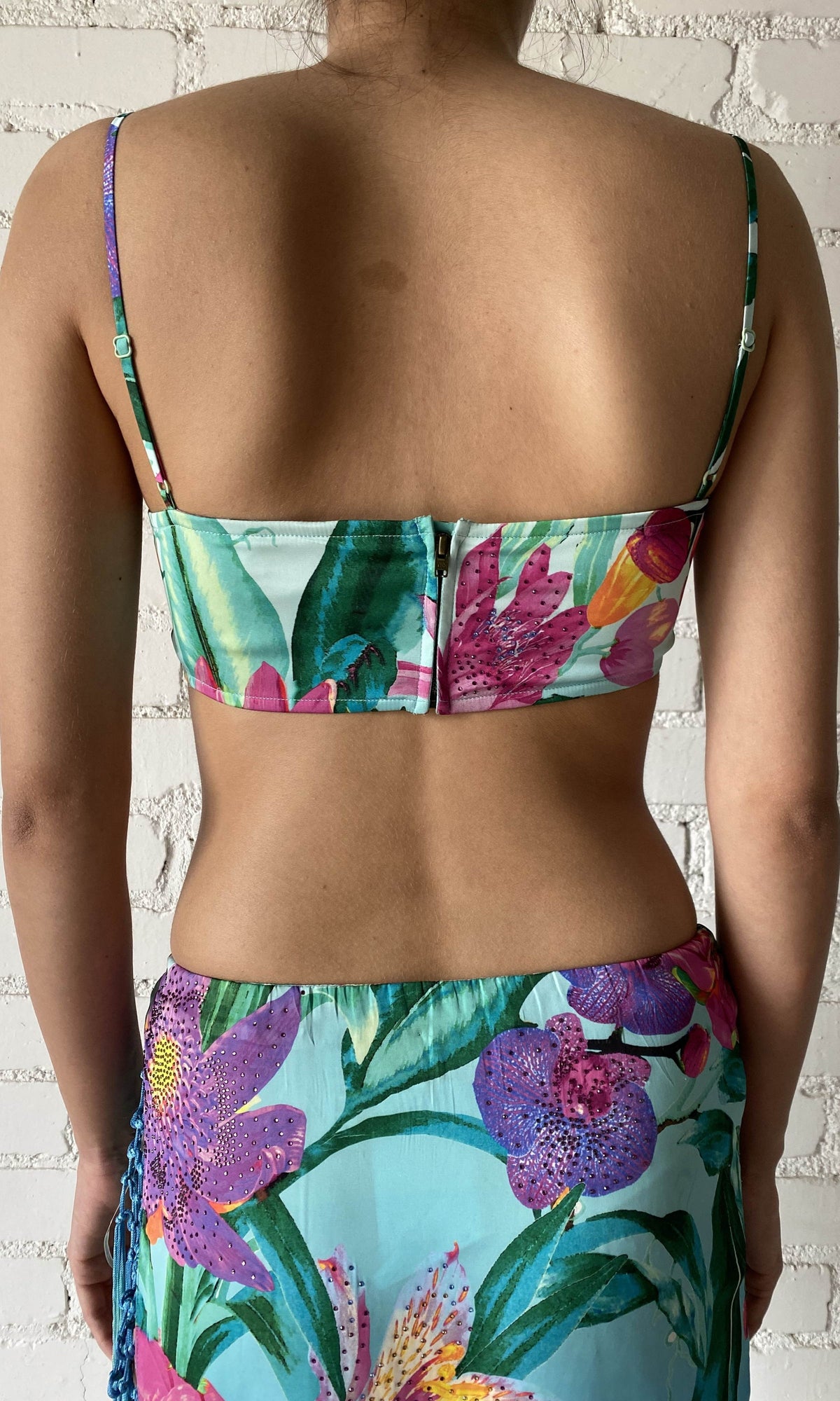 Womens | Ocean Polyster Satin Lycra Bandeau | Turquoise