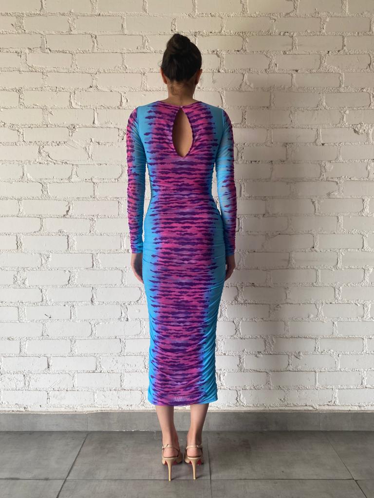 Rococo Sand | Opal Midi Dress | Multicolor