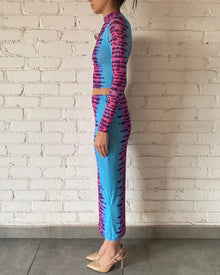 Crop Top | Turquoise/Pink