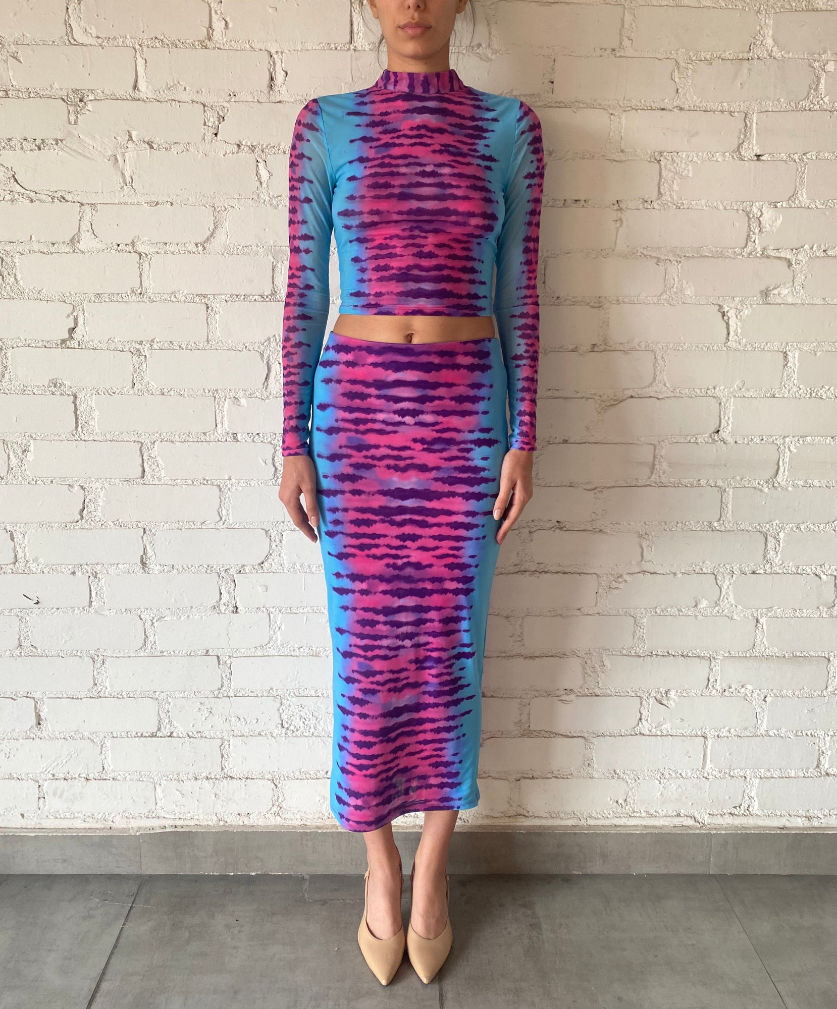Rococo Sand | Opal Midi Skirt | Multicolor