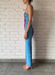 Rococo Sand | Opal Long Dress | Turquoise/Pink
