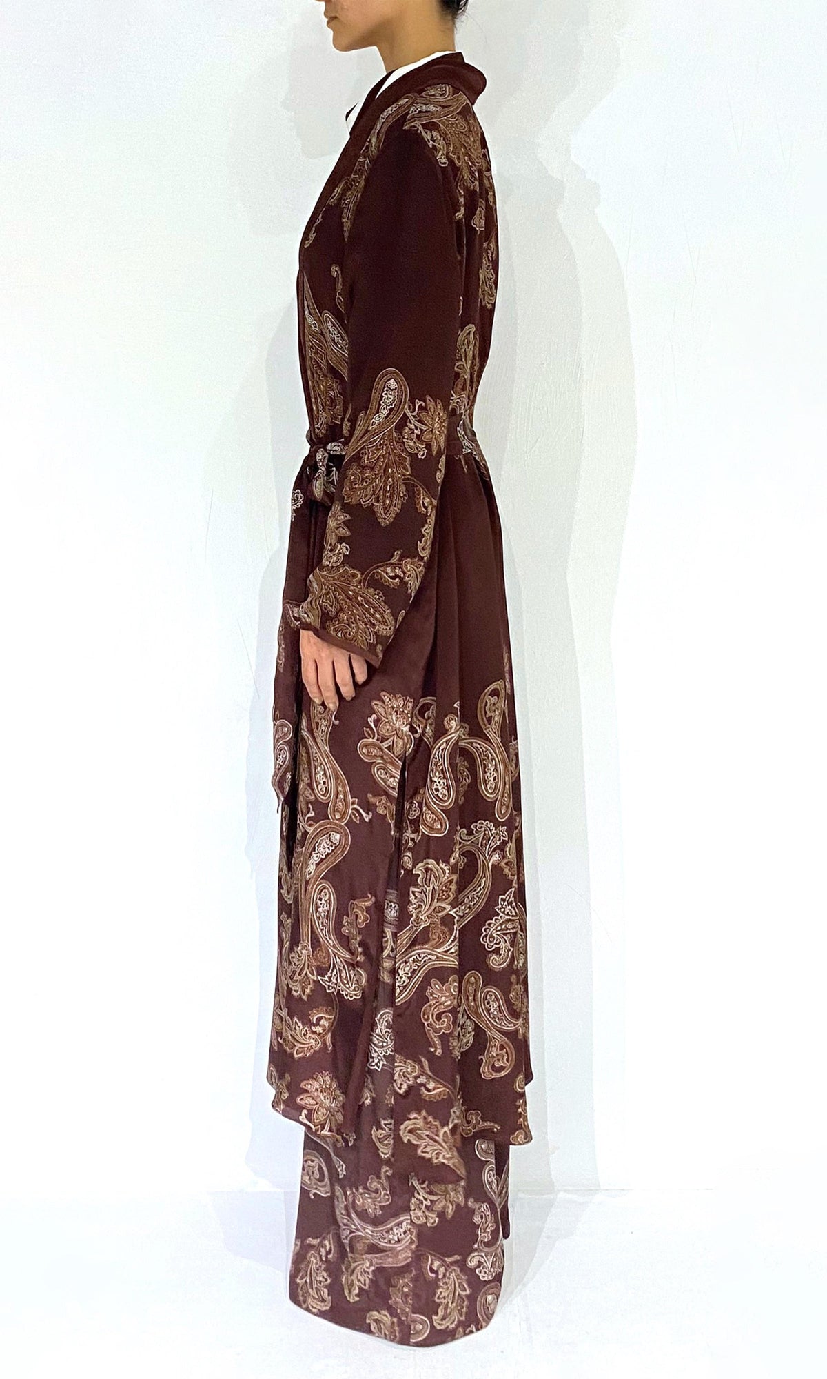 Womens | Orla Viscose Natural Crepe Robe Cape | Blue