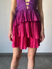 Rococo Sand | Paige Deep V-Neck Sleeveless Short Dress | Ombre