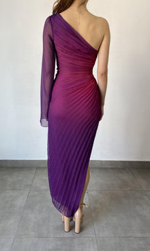 Womens | Paige Polyester Chiffon Long Dress | Pink/Purple