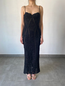 Rococo Sand | Lace Long Dress | Black