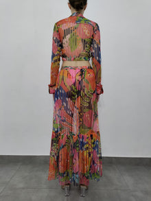 Rococo Sand | Plum Maxi Skirt | Multicolor