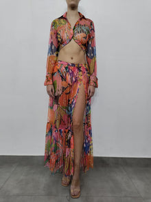 Rococo Sand | Plum Maxi Skirt | Multicolor