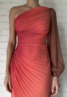 Rococo Sand | Rae Long Dress | Peach/Brown Ombre