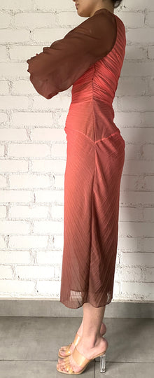 Rococo Sand | Rae Long Dress | Peach/Brown Ombre