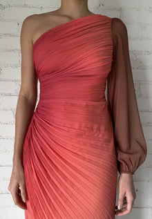 Long Dress | Orange/Brown Ombre