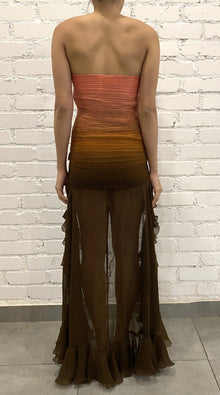 Rococo Sand | Rae High Low Dress | Peach/Brown Ombre