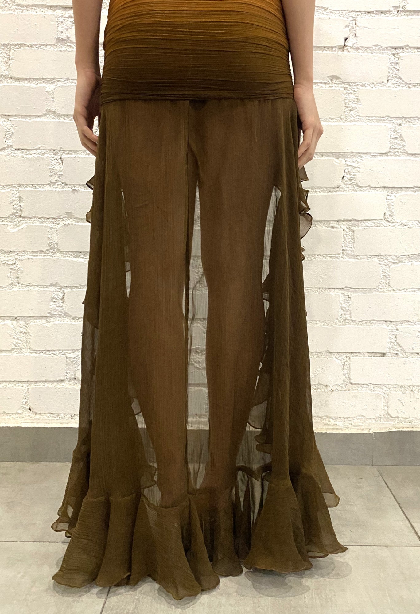 Rococo Sand | Rae High Low Dress | Peach/Brown Ombre