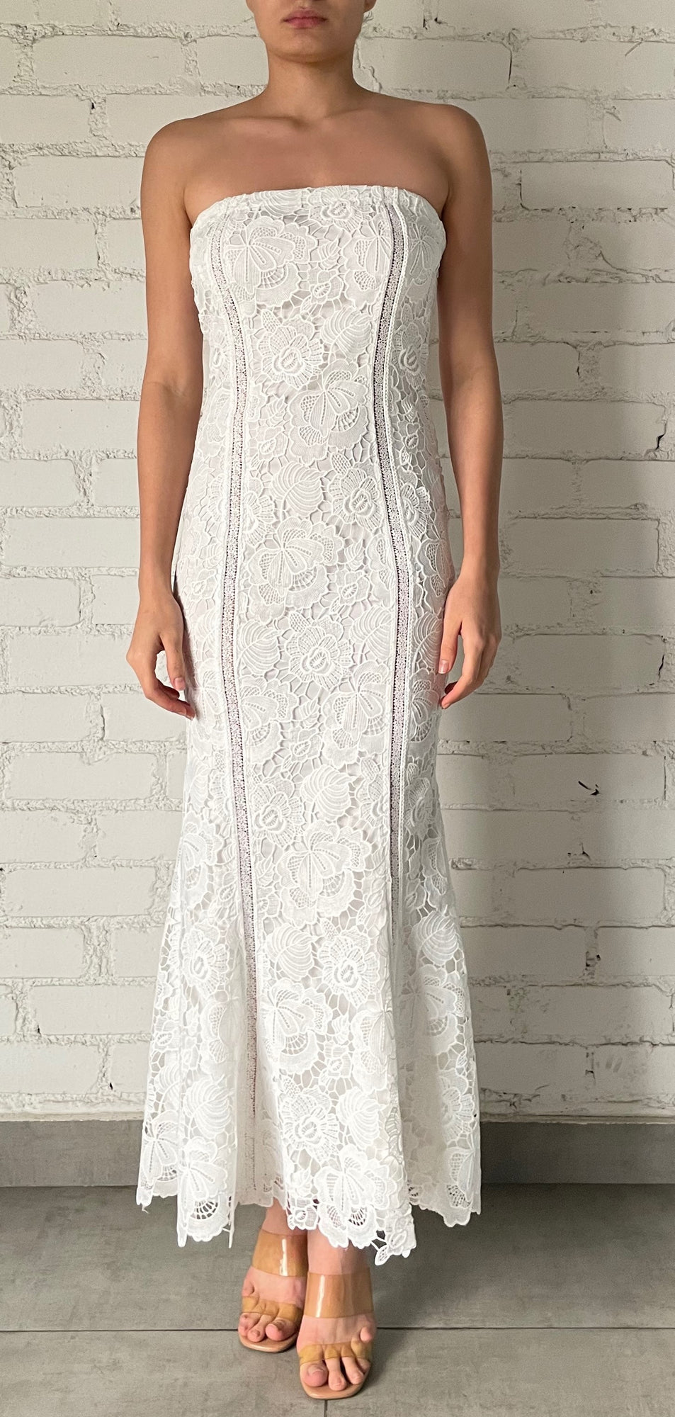 Rococo Sand | Rain Maxi Dress | White