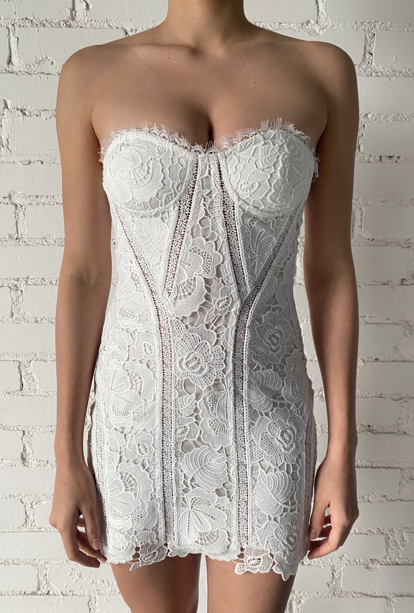 Rococo Sand | Rain Short Dress | White