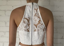 Rococo Sand | Rain Crop Top | White