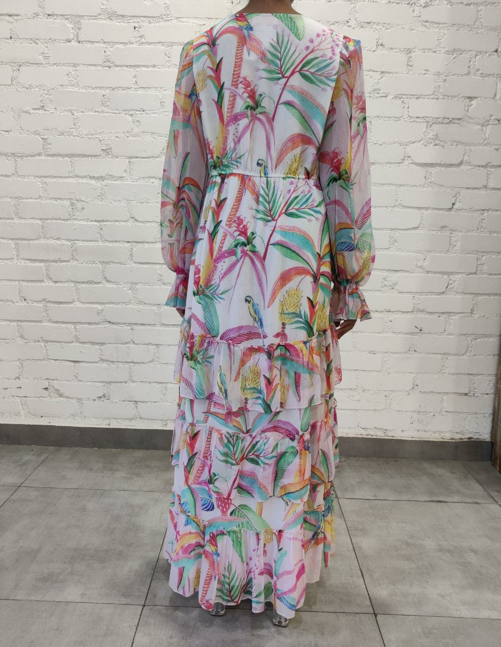 Rococo Sand | Rio Front Button Long Dress | Multicolor