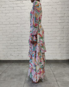 Rococo Sand | Rio Front Button Long Dress | Multicolor