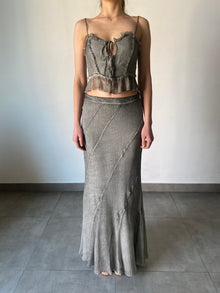 Rococo Sand | River Long Skirt | Grey