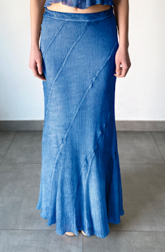 Rococo Sand | River Cob Long Skirt | Cobalt Blue