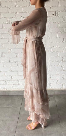 Rococo Sand | Ryan V-Neck Maxi Dress | Nude