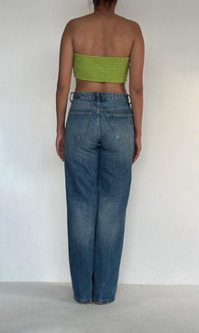 Womens | Sasha Cotton Schiffli Twist-Front Bandeau | Green