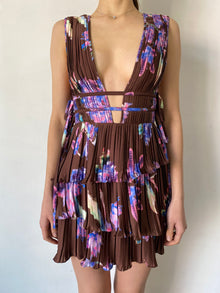 Rococo Sand | Shay Deep V-Neck Short DRess | Brown