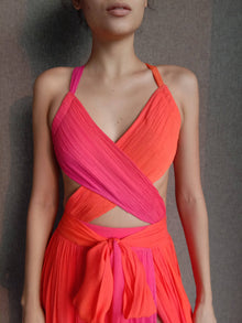 Long Skirt | Orange/Pink