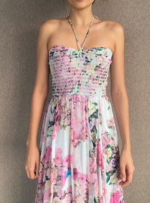 Rococo Sand | Mist Long Dress | Powder Blue/Pink