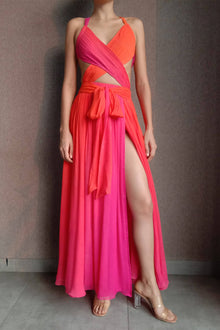 Long Skirt | Orange/Pink