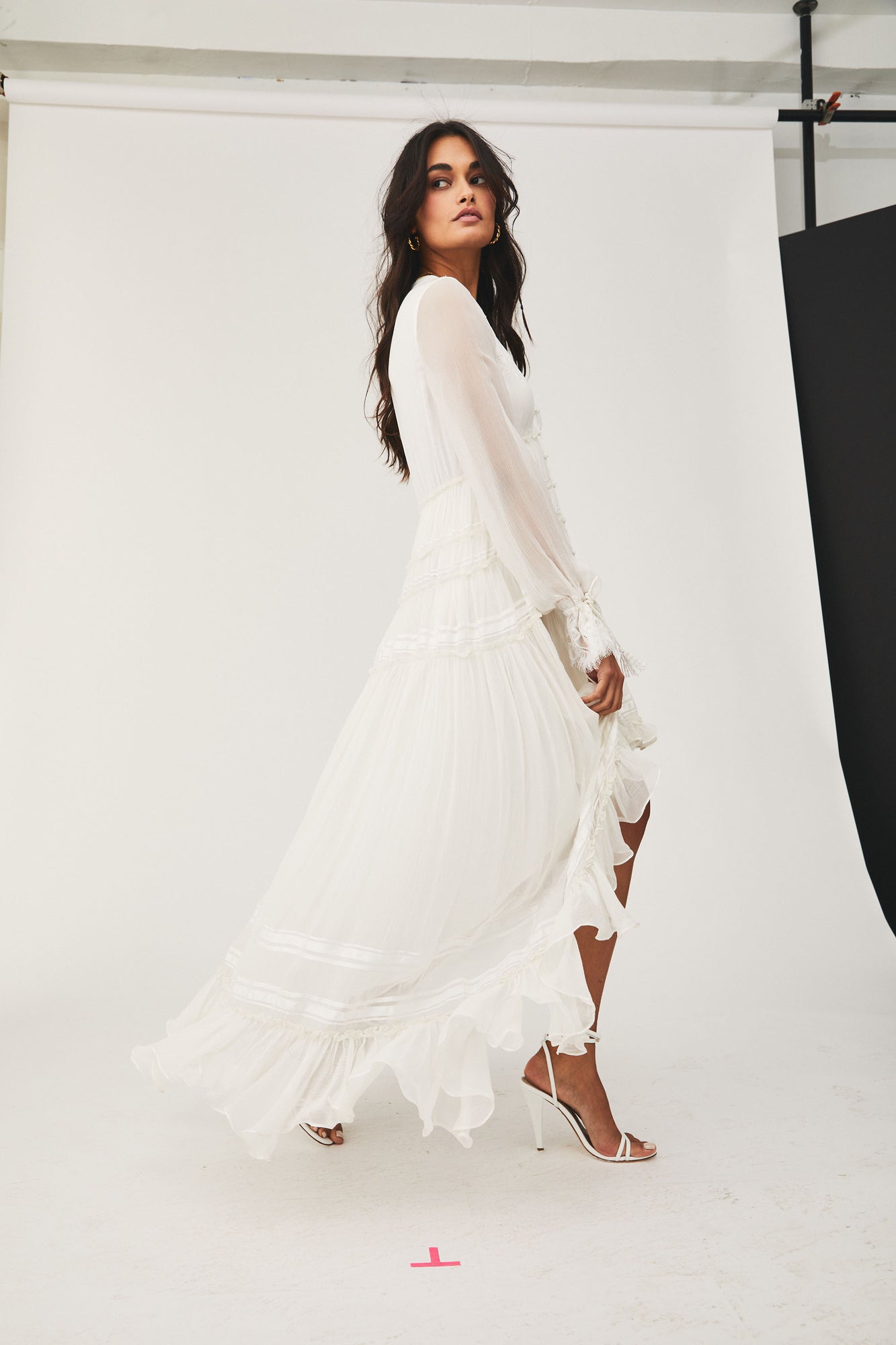 Rococo Sand | True High Low Dress | White