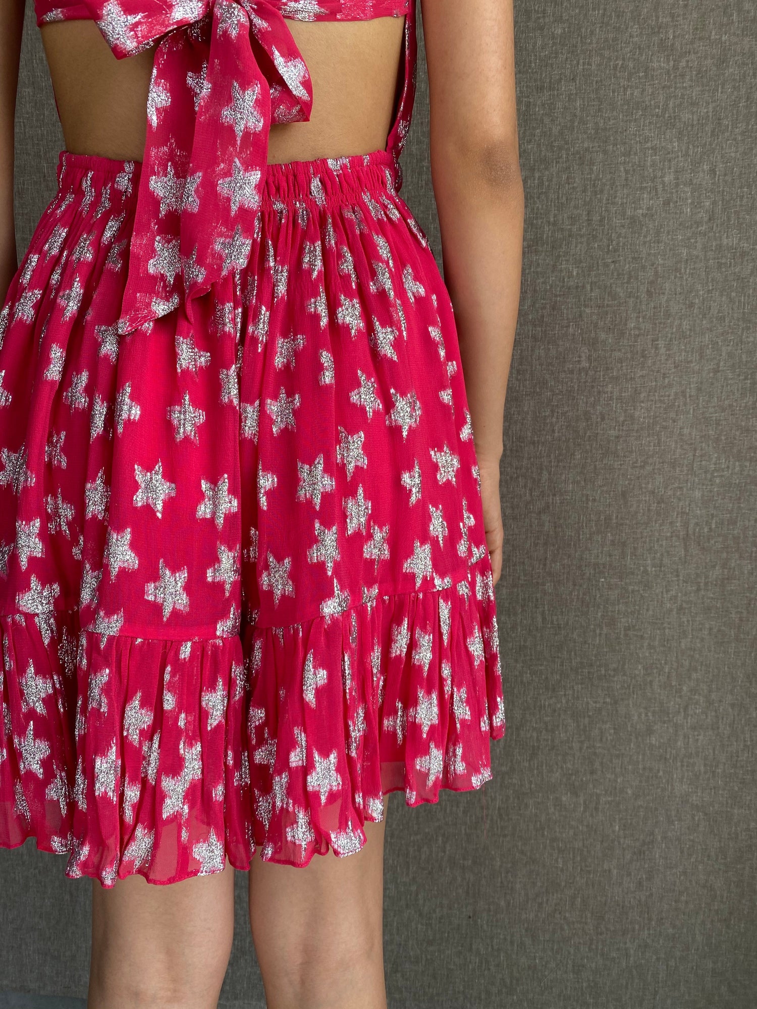 Halterneck Short Dress | Pink