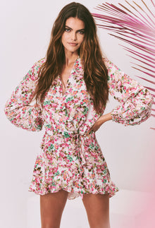 Rococo Sand | Vie Floral Short Dress | Pink