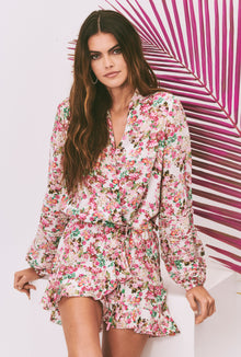 Rococo Sand | Vie Floral Short Dress | Pink