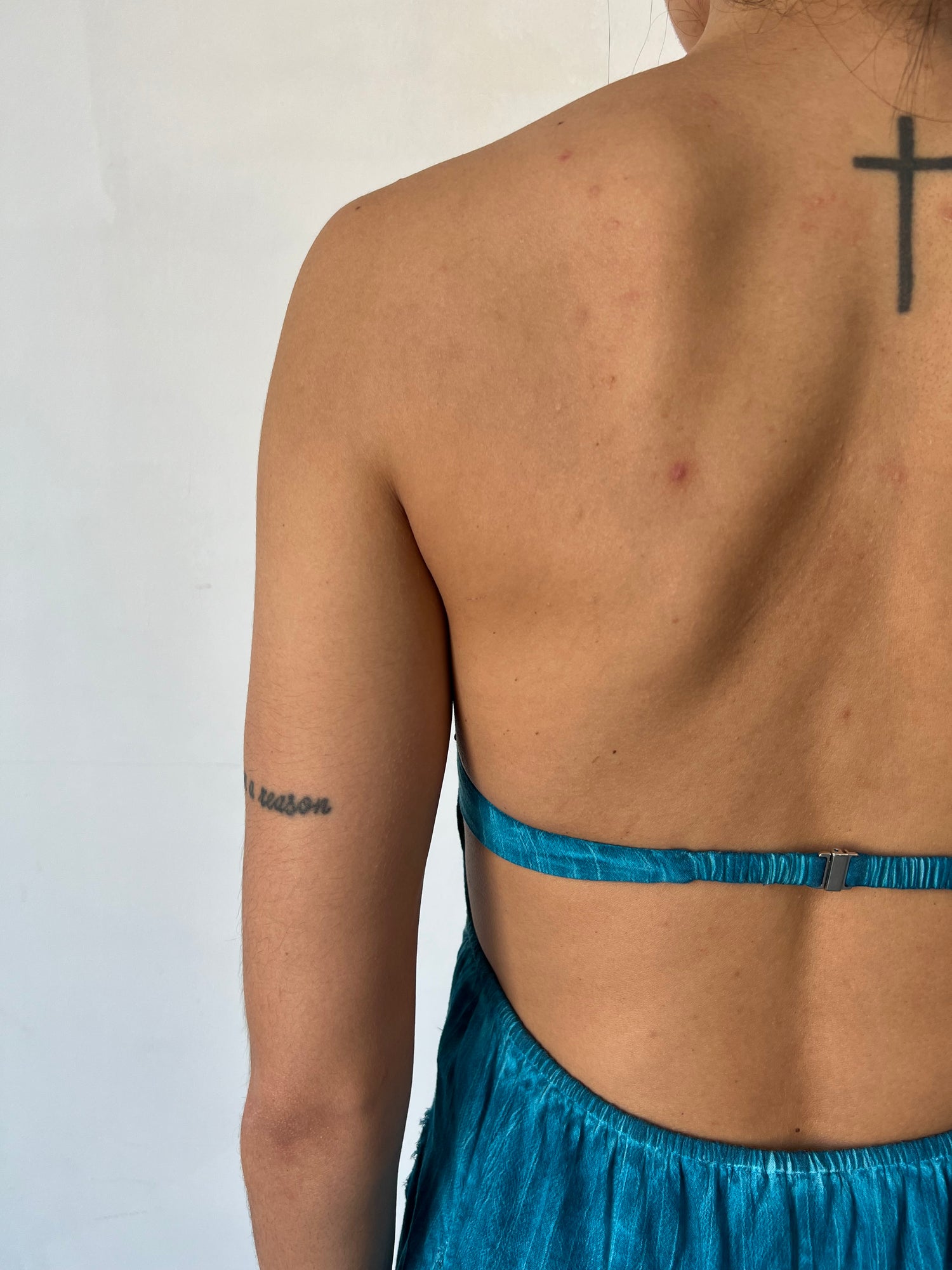 Rococo Sand | Vita Strapless Mini Dress | Teal