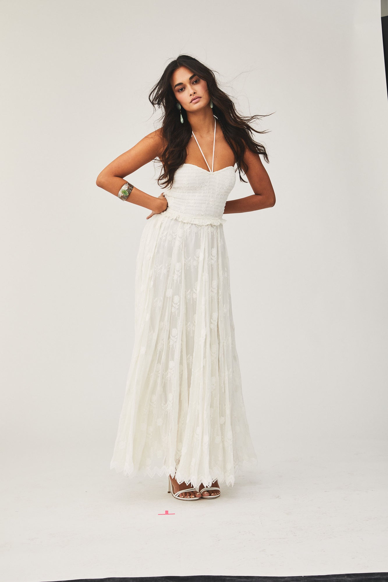 Rococo Sand | Willa Long Dress | Off-White
