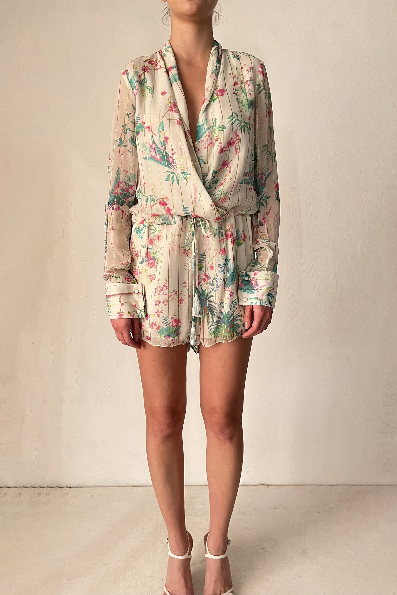 Zaina Short Dress | White/Multi