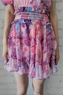 Short Dress | Pink/Purple Tropical
