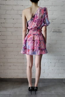 Short Dress | Pink/Purple Tropical