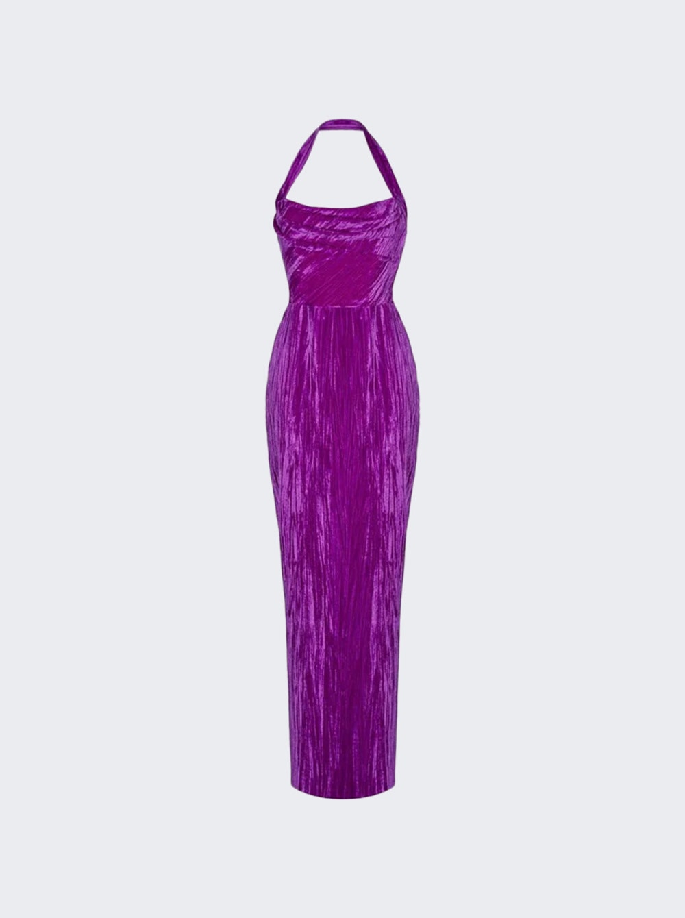 Women | RASARIO | Draped Velvet Maxi Dress | Purple