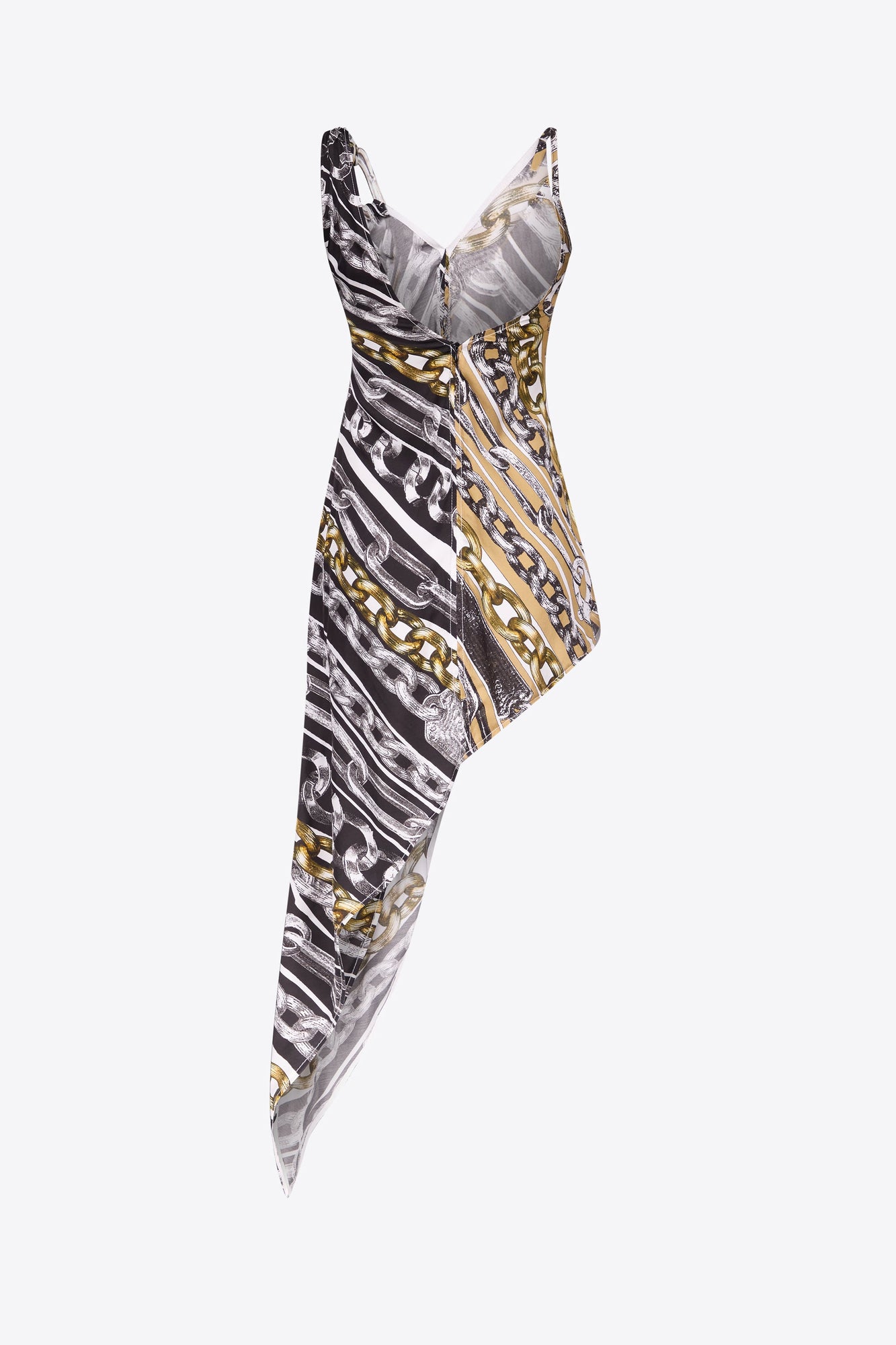 Chain Printed Crystal Link Slip Dress | Multi