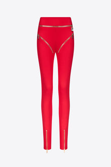 Zipper Brief Legging | Carmine