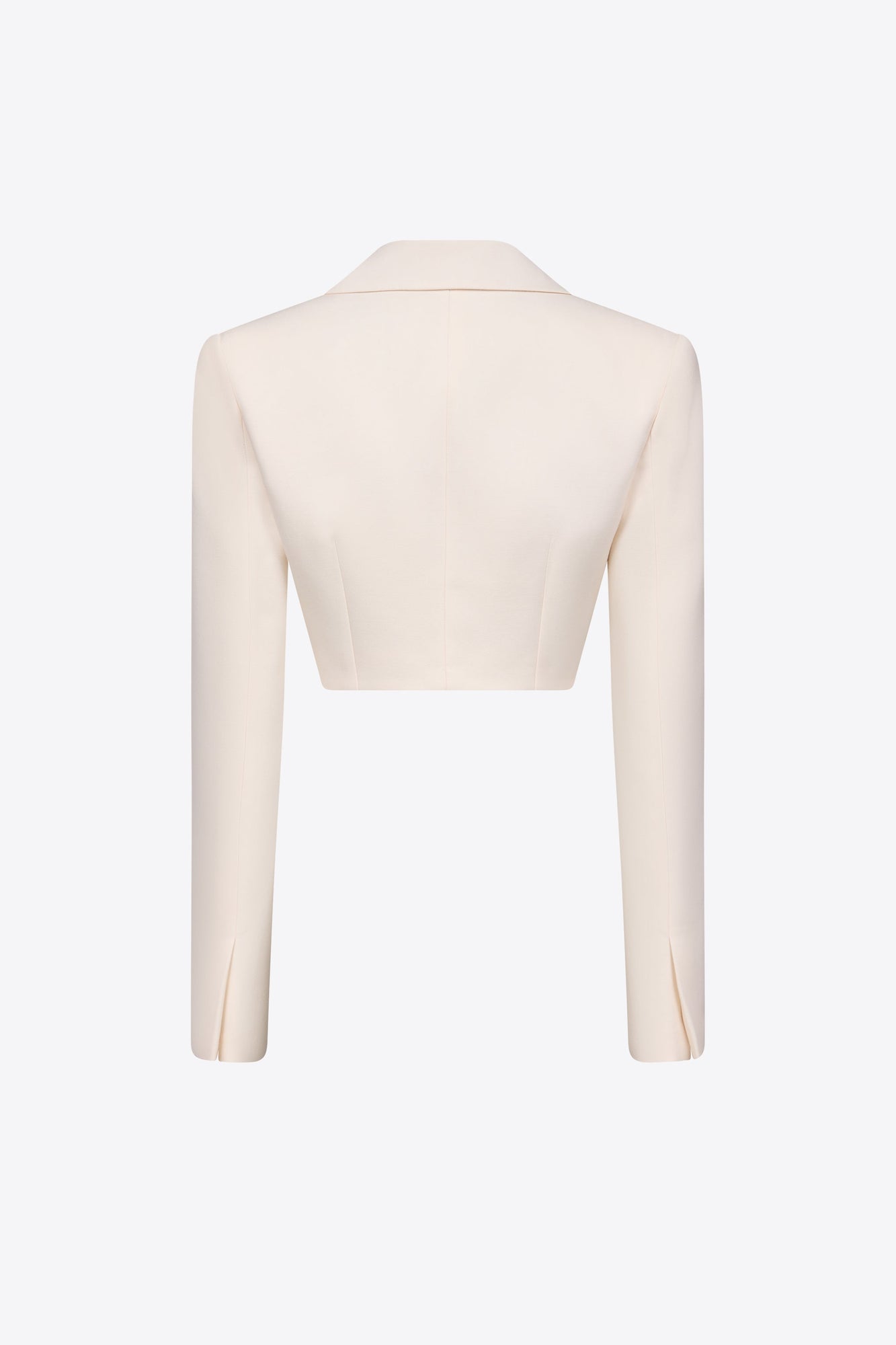 Crystal Brooch Cropped Jacket | Whipped White
